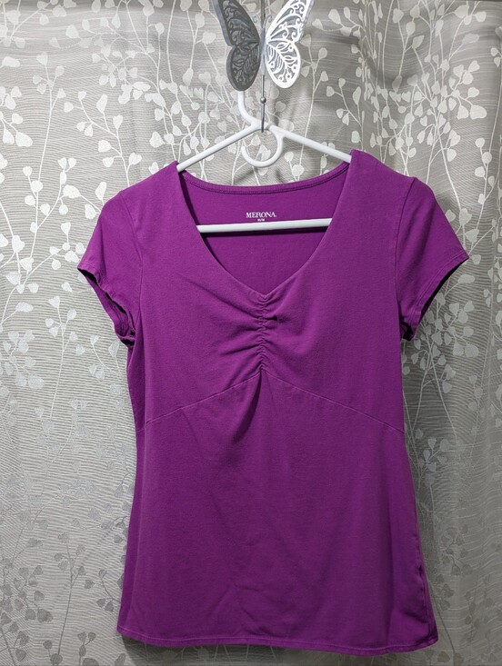 Merona Tops - Merona Purple Scoop Neck Short Sleeve Top, Women's Medium